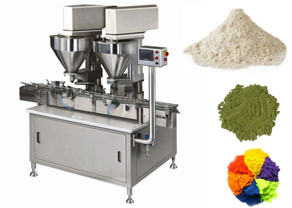 Automatisk 2 hoveder pulverpåfyldningsmaskine